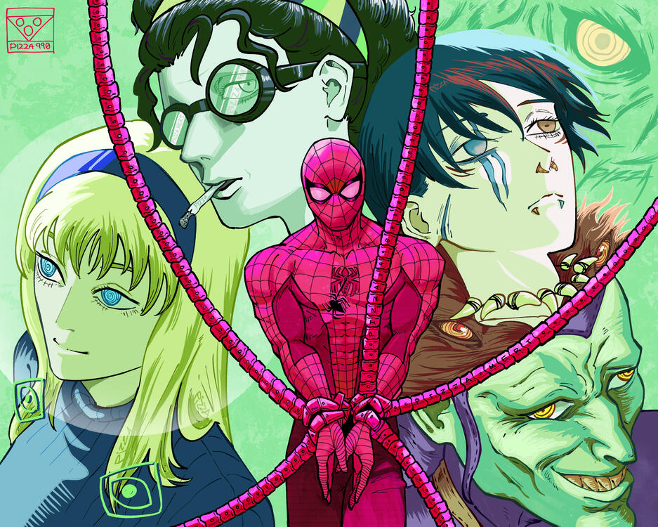 Spider-Man x Chainsaw Man - Inspired by the key visual of Chainsaw Man Season 2