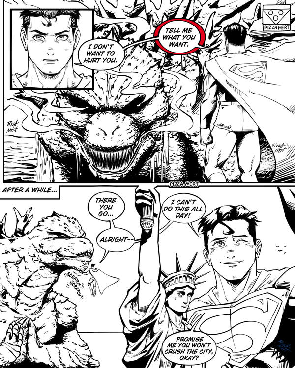 (INKS) Godzilla vs. Superman