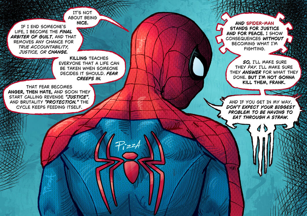 Spider-Man explains his no kill rule (in my headcanon)