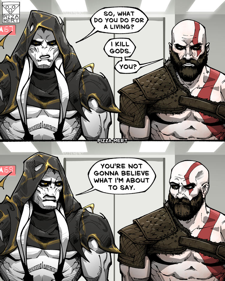 Collabration meme artwork I've done for NetEase (For the release of the character named Gorr, Marvel Rivals.)